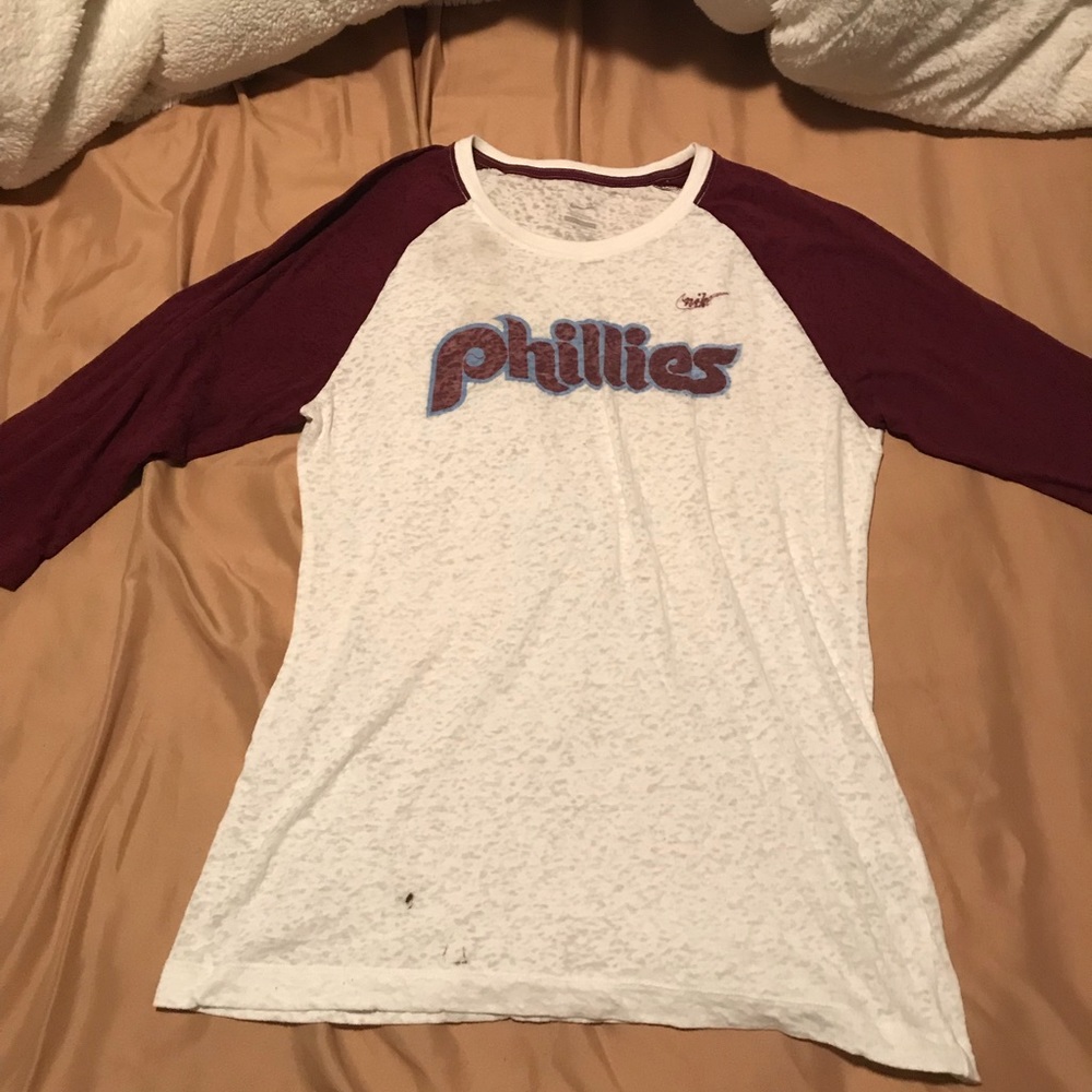 Nike Phillies Semi See-Through 3/4 sleeve shirt